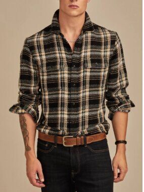 Lucky Brand x Cole Hauser Herringbone Long Sleeve Shirt in Small